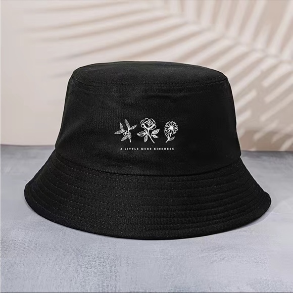 MORE KINDNESS flowered bucket hat - Picture 2 of 9